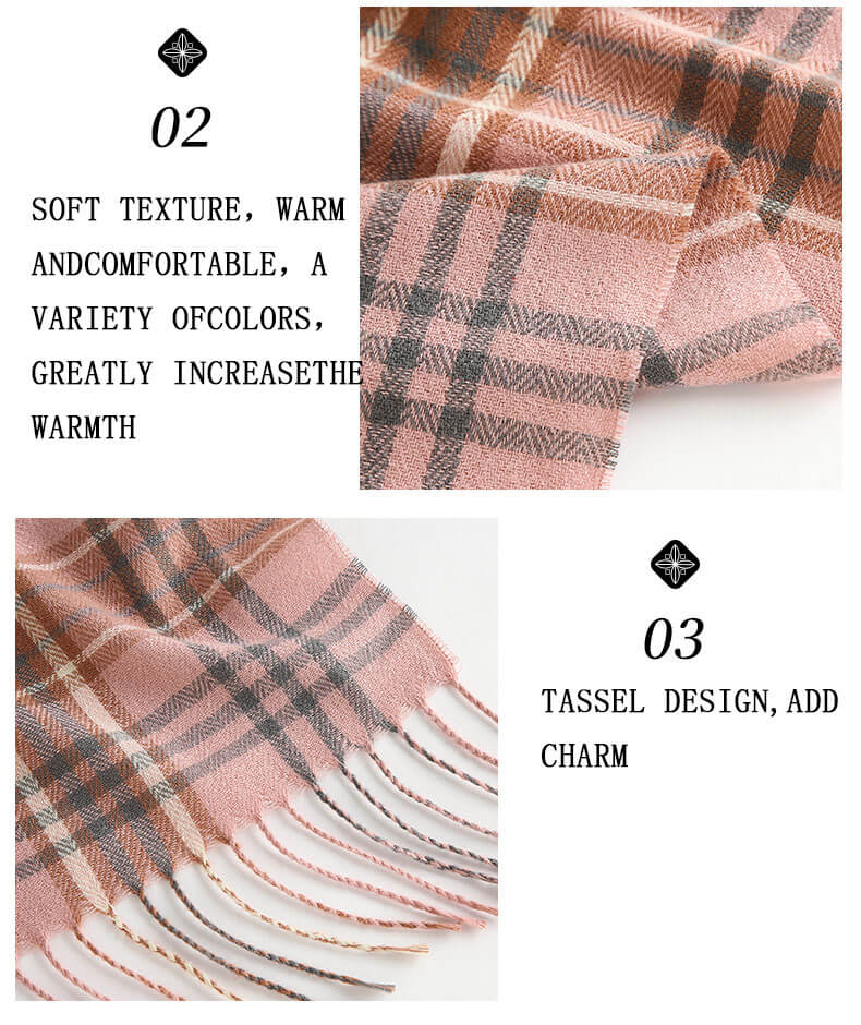 Womens Winter Scarf Cashmere Feel Pashmina Shawl Wraps Soft Warm Blanket Scarves for Women