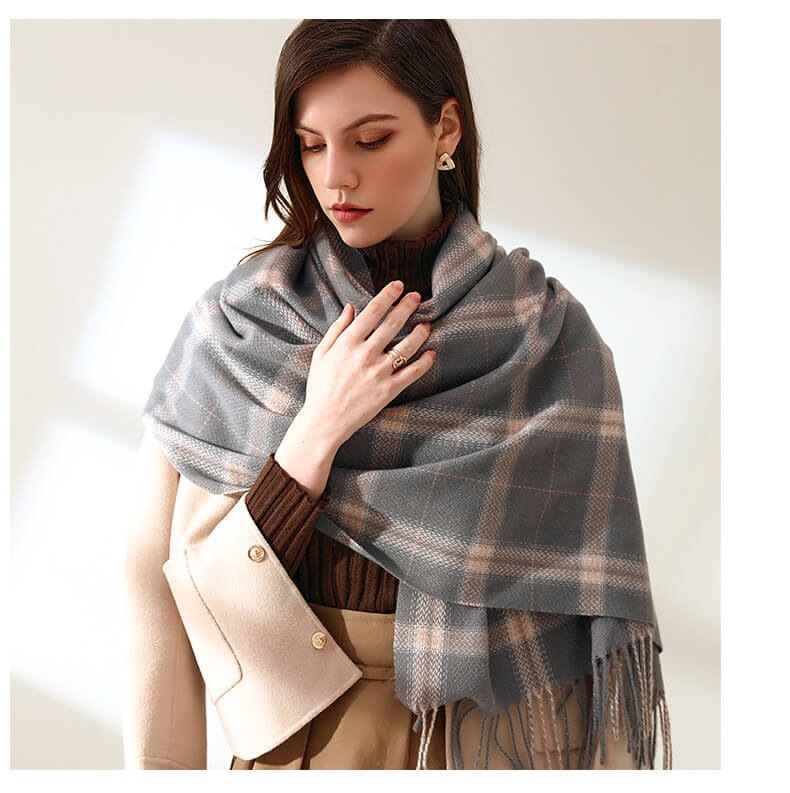 Womens Winter Scarf Cashmere Feel Pashmina Shawl Wraps Soft Warm Blanket Scarves for Women