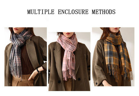 Womens Winter Scarf Cashmere Feel Pashmina Shawl Wraps Soft Warm Blanket Scarves for Women