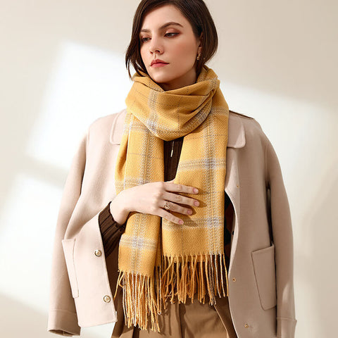 Womens Winter Scarf Cashmere Feel Pashmina Shawl Wraps Soft Warm Blanket Scarves for Women