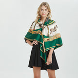 Womens Extra Large Scarf Twilled Silk Square Scarf