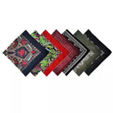 12-Pack Multicolor Polyester Printed Silk Scarf Sports Cycling Outdoor Bandana