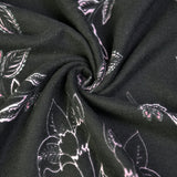 Winter shawl Women's black cashmere scarf Vintage printing tassel flower shawl woven