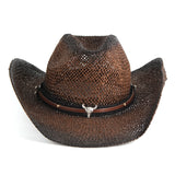 Summer outdoor travel hats European and American men's and women's fashion jazz hats Western cowboy straw hats