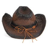 Summer outdoor travel hats European and American men's and women's fashion jazz hats Western cowboy straw hats