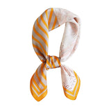 70cm imitation silk small square scarf Korean striped silk scarf decorative bag surround scarf female professional scarf