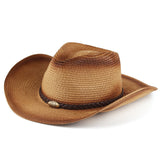 Outback West Cowboy Hat Men's Women's Straw Felt Canvas Outdoor Travel Sun Hat