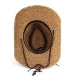 Mixed color straw hat European and American western cowboy straw hat outdoor sun hat for men and women available