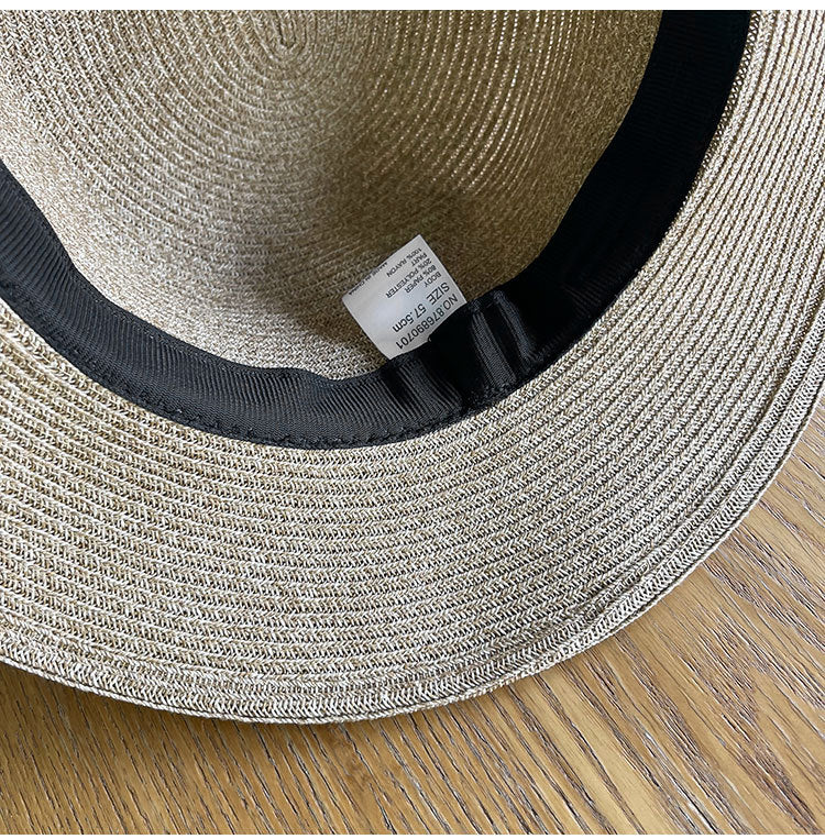 56-58cm hat circumference summer sunscreen pearl empty top hat