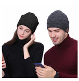 Men's and women's Bluetooth music hats Removable cleaning plush ponytail wireless call big grid music hats