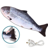 Net red fish simulation fish funny cat will jump fish funny cat pet toy usb charging