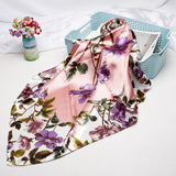 Spring and Autumn Simulated Silk Printing Silk European and American Scarf Ladies Versatile Shawl Sunscreen Headband