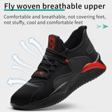 Steel Toe Shoes for Men Women. Anti Slip Safety Shoes Breathable Lightweight Puncture Proof Work Sneakers