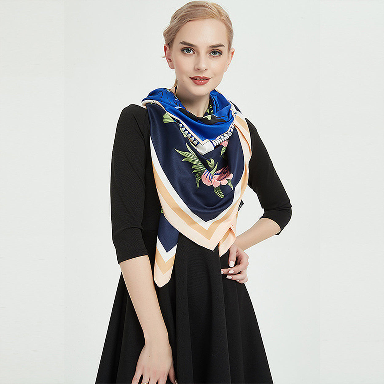 Silk Neckerchief Hijab Headscarf  Designer Silk Square Scarves - Luxury  Fashion Silk - Aliexpress