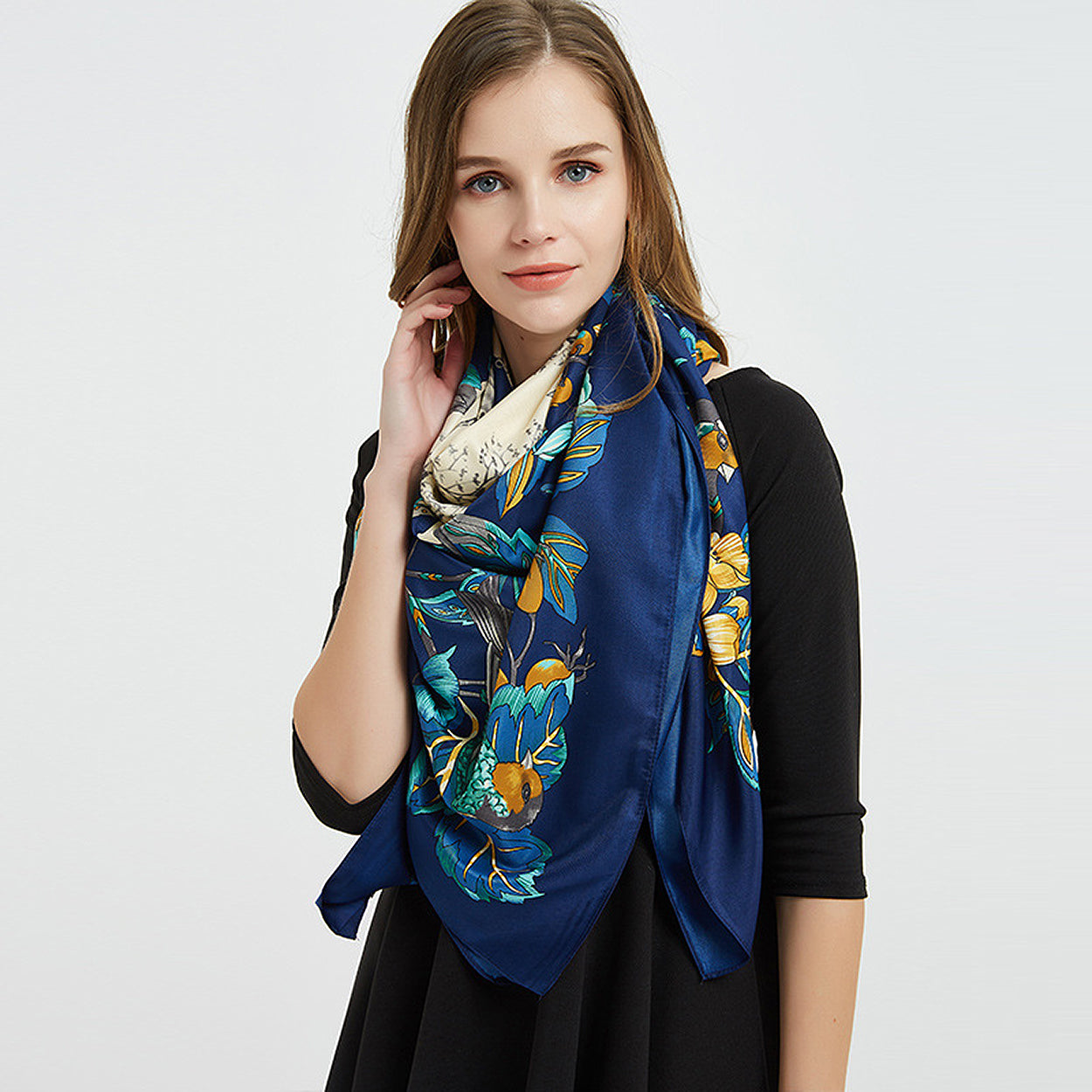 Womens Silk Scarf Fashion Lady Square BYCUCCI Scarves Soft Shawls  Pashmina Solid Color Bandana From Hanhan6688, $24.53