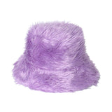 Autumn and winter cold hat tide warm fur plush fisherman hat light plate solid color pot hat women