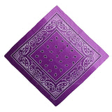 Gradient Paisley Cotton Novelty Cowboy Head Wrap Handkerchief-Purple