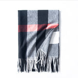 Imitation cashmere scarf autumn and winter thickening warm scarf plaid print autumn and winter scarf women