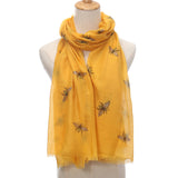 Bee print warm autumn and winter ladies scarf scarf travel sun protection shawl