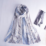 European and American vertical marble scarf autumn and winter warm shawl imitation cashmere scarf women