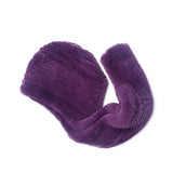 Rex rabbit fur snow cap all-encompassing towel cap one-piece winter warm and cold-proof thickened fur scarf cap