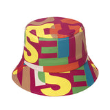 Men's and women's color letter printing sun hat beach fisherman hat travel fisherman hat women's summer hat