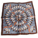 Autumn and winter new Korean version 70 small squares fashion feather pattern scarf women