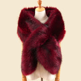 Women's imitation fox fur shawl fur collar fur scarf soft warm shawl
