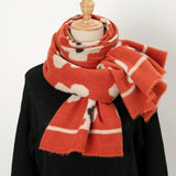 Women's cashmere shawl scarf warm solid color shawl raw edge imitation cashmere flower scarf temperament