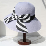 Straw hat women summer seaside holiday sun hat bow travel foldable beach hat sun hat