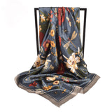 Rural scenery new satin 90 large square scarf cashew pattern square scarf silk scarf