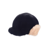 Fashionable and fashionable mink fur ear protection cap for children