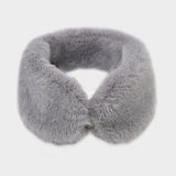 Winter imitation otter rabbit fur, magnetic buckle scarf, fashion all-match women