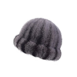 Mink hat ladies winter mink hat temperament hat basin hat winter fur hat