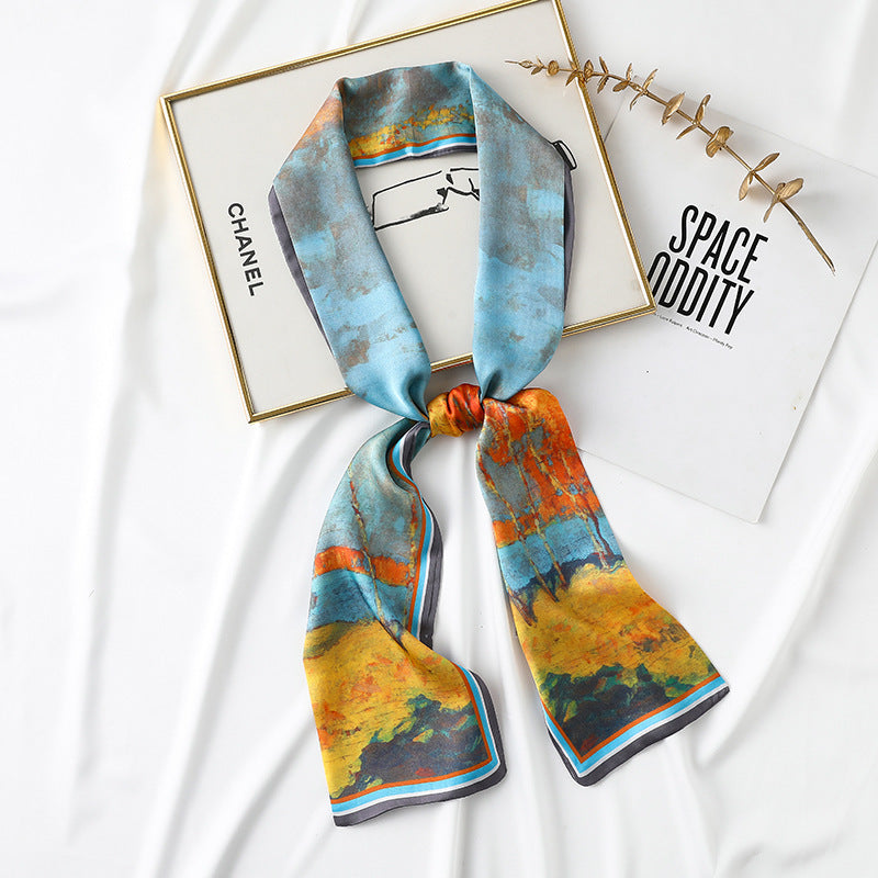 Small Square Scarf Silk Scarf Women Spring Autumn and Winter Scarf Tied Bag  Fashion Scarf Silk Scarf Lady Scarf - China Scarf and Fashion Scarf price