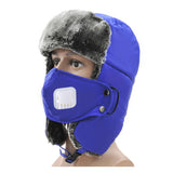 Winter ski cap men and women cotton cap warm ear protection parent-child cap children's hat breathing valve mask