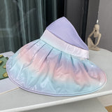 UV protection outdoor sun hat women's spring and summer all-match colorful top hat