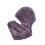 Rex rabbit fur snow cap all-encompassing towel cap one-piece winter warm and cold-proof thickened fur scarf cap
