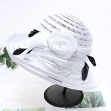 Trendy curling sun hat temperament flower wedding hat