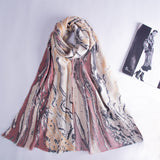European and American vertical marble scarf autumn and winter warm shawl imitation cashmere scarf women
