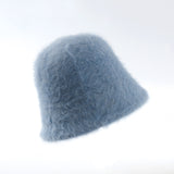 Autumn and winter bucket hat female imitation rabbit hair cover basin hat cold proof warm fur fisherman hat
