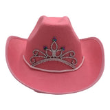 Western cowboy hats men and women outdoor fishing sun hats sequined crown rolled big brim tourist hat