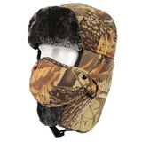 Men's and women's winter outdoor warm cotton hat camouflage thickening ear protection Lei Feng hat riding windproof