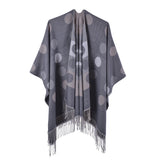 Manufacturers sell new women's shawls, tassels, polka dots, split capes, thickened, warm keeping, universal, cross-border, exclusive