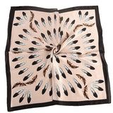 Autumn and winter new Korean version 70 small squares fashion feather pattern scarf women