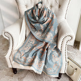 Women's shawl over winter office nap blanket cheongsam blanket cashmere tassel warm scarf