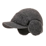 Men's winter knitting cap Double layer thickened thermal sleeve cap Outdoor cold proof ear cap