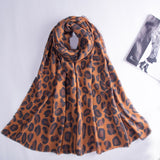 Leopard print scarf autumn and winter shawl warm scarf temperament imitation cashmere scarf women