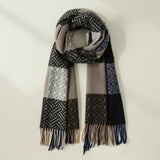 New imitation cashmere scarf color plaid sweet mid-length scarf print warm plaid scarf
