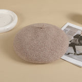 Beret female autumn and winter wool painter hat versatile vintage newsboy hat pumpkin hat